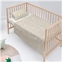 Jeu de draps HappyFriday Basic Kids Little star Beige Lit de bébé 2 Pièces