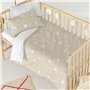 Parure de couette HappyFriday Basic Kids Beige Lit de bébé 2 Pièces