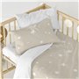 Parure de couette HappyFriday Basic Kids Beige Lit de bébé 2 Pièces