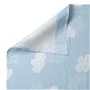 Jeu de draps HappyFriday Basic Kids Clouds Bleu Lit de bébé 2 Pièces