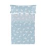 Jeu de draps HappyFriday Basic Kids Clouds Bleu Lit 1 persone 180 x 270 cm 2 Pièces