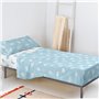 Jeu de draps HappyFriday Basic Kids Clouds Bleu Lit 1 persone 180 x 270 cm 2 Pièces