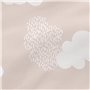 Taie d'oreiller HappyFriday Basic Kids Clouds Rose 80 x 80 cm