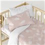 Drap housse HappyFriday BASIC KIDS Rose 60 x 120 x 14 cm Nuages