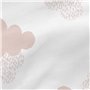 Drap housse HappyFriday BASIC KIDS Blanc Rose 70 x 140 x 14 cm Nuages