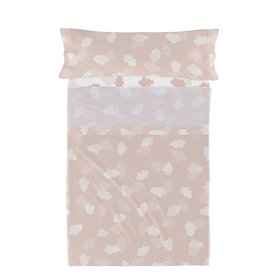 Jeu de draps HappyFriday Basic Kids Clouds Rose Lit 1 persone 180 x 270 cm 2 Pièces