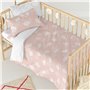 Parure de couette HappyFriday Basic Kids Rose Lit de bébé 2 Pièces