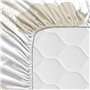 Drap housse HappyFriday BASIC KIDS Blanc Beige 70 x 140 x 14 cm Nuages