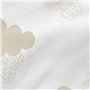Drap housse HappyFriday BASIC KIDS Blanc Beige 70 x 140 x 14 cm Nuages