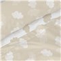 Jeu de draps HappyFriday Basic Kids Clouds Beige Lit 1 persone 180 x 270 cm 2 Pièces