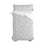 Parure de couette HappyFriday Basic Kids Gris Lit 1 persone 2 Pièces