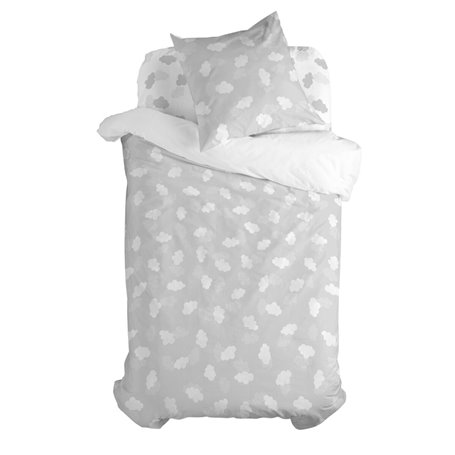 Parure de couette HappyFriday Basic Kids Gris Lit 1 persone 2 Pièces