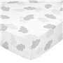 Drap housse HappyFriday BASIC KIDS Gris 105 x 200 x 32 cm