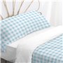 Parure de couette HappyFriday Basic Kids Bleu Lit 1 persone Vichy 2 Pièces