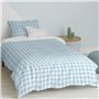 Parure de couette HappyFriday Basic Kids Bleu Lit 1 persone Vichy 2 Pièces