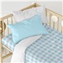 Drap housse HappyFriday BASIC KIDS Bleu 60 x 120 x 14 cm Vichy