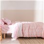 Parure de couette HappyFriday Basic Kids Rose Lit 1 persone Vichy 2 Pièces