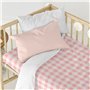 Drap housse HappyFriday BASIC KIDS Blanc Rose 70 x 140 x 14 cm