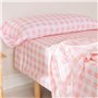 Jeu de draps HappyFriday Basic Kids Vichy Rose Lit 1 persone 180 x 270 cm 2 Pièces