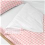 Housse de couette non rembourrée HappyFriday Basic Kids Vichy Rose 105 x 200 cm