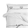 Taie d'oreiller HappyFriday Blanc My Love Multicouleur 45 x 110 cm (2 Unités)