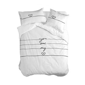 Housse de Couette HappyFriday Blanc My love  Multicouleur 260 x 220 cm