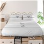Drap HappyFriday Blanc My Love Multicouleur 160 x 270 cm