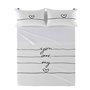 Drap HappyFriday Blanc My Love Multicouleur 180 x 270 cm