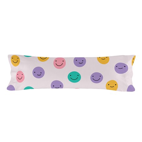 Taie d'oreiller HappyFriday Aware Funny faces Multicouleur 45 x 125 cm