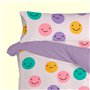 Taie d'oreiller HappyFriday Aware Funny faces Multicouleur 45 x 125 cm