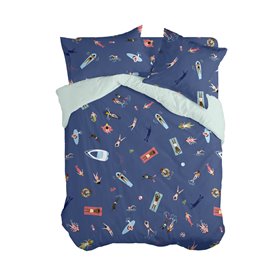 Housse de Couette HappyFriday Aware Sea party Multicouleur 260 x 220 cm