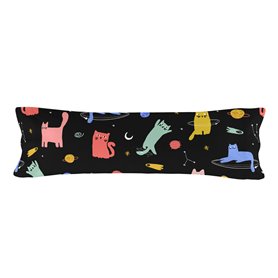 Taie d'oreiller HappyFriday Aware Cosmic cats Multicouleur 45 x 125 cm