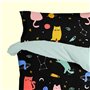 Taie d'oreiller HappyFriday Aware Cosmic cats Multicouleur 45 x 125 cm