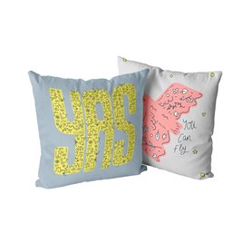 Housse de coussin HappyFriday Aware Yas Multicouleur 50 x 50 cm 2 Pièces