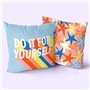 Housse de coussin HappyFriday Aware Do it  Multicouleur 50 x 50 cm 2 Pièces