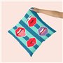 Housse de coussin HappyFriday Aware Lips Multicouleur 50 x 50 cm 2 Pièces