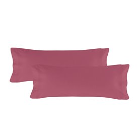 Taie d'oreiller HappyFriday BASIC Magenta 45 x 110 cm (2 Unités)