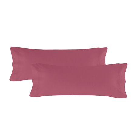 Taie d'oreiller HappyFriday BASIC Magenta 45 x 110 cm (2 Unités)