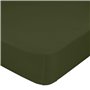 Drap housse HappyFriday BASIC Vert foncé 90 x 200 x 32 cm