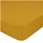 Drap housse HappyFriday BASIC KIDS Moutarde 105 x 200 x 32 cm
