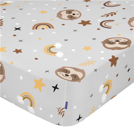 Drap housse HappyFriday MOSHI MOSHI Multicouleur 105 x 200 x 32 cm