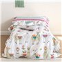 Parure de couette HappyFriday Moshi Moshi Cute Llamas Multicouleur 2 Pièces