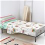 Jeu de draps HappyFriday Moshi Moshi Cute llamas Multicouleur Lit 1 persone 2 Pièces