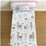 Jeu de draps HappyFriday Moshi Moshi Cute llamas Multicouleur Lit 1 persone 2 Pièces