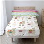 Jeu de draps HappyFriday Moshi Moshi Cute llamas Multicouleur Lit 1 persone 2 Pièces