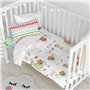 Parure de couette HappyFriday Moshi Moshi Cute Llamas Multicouleur Lit de bébé 2 Pièces