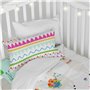 Parure de couette HappyFriday Moshi Moshi Cute Llamas Multicouleur Lit de bébé 2 Pièces