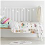 Parure de couette HappyFriday Moshi Moshi Cute Llamas Multicouleur Lit de bébé 2 Pièces