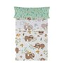 Jeu de draps HappyFriday Moshi Moshi Happy sloth Multicouleur Lit 1 persone 2 Pièces