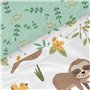 Jeu de draps HappyFriday Moshi Moshi Happy sloth Multicouleur Lit 1 persone 2 Pièces